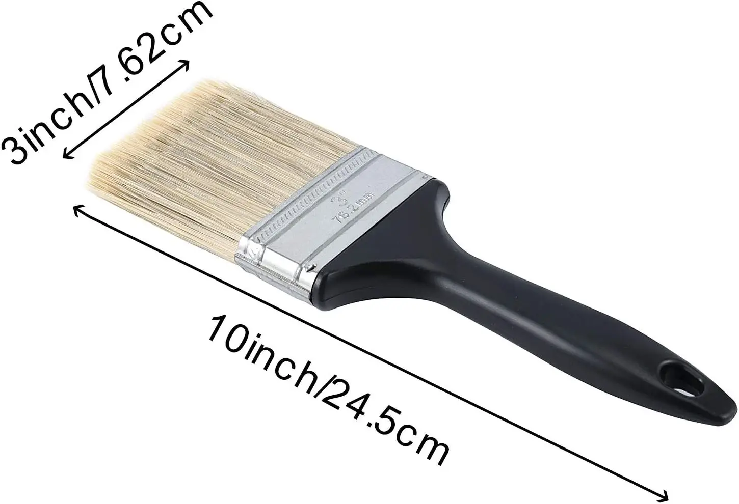 14 Ea 3 Inch Paint Brushes Home Wall Trim House Paintbrush Bulk with Treated Plastic Handle