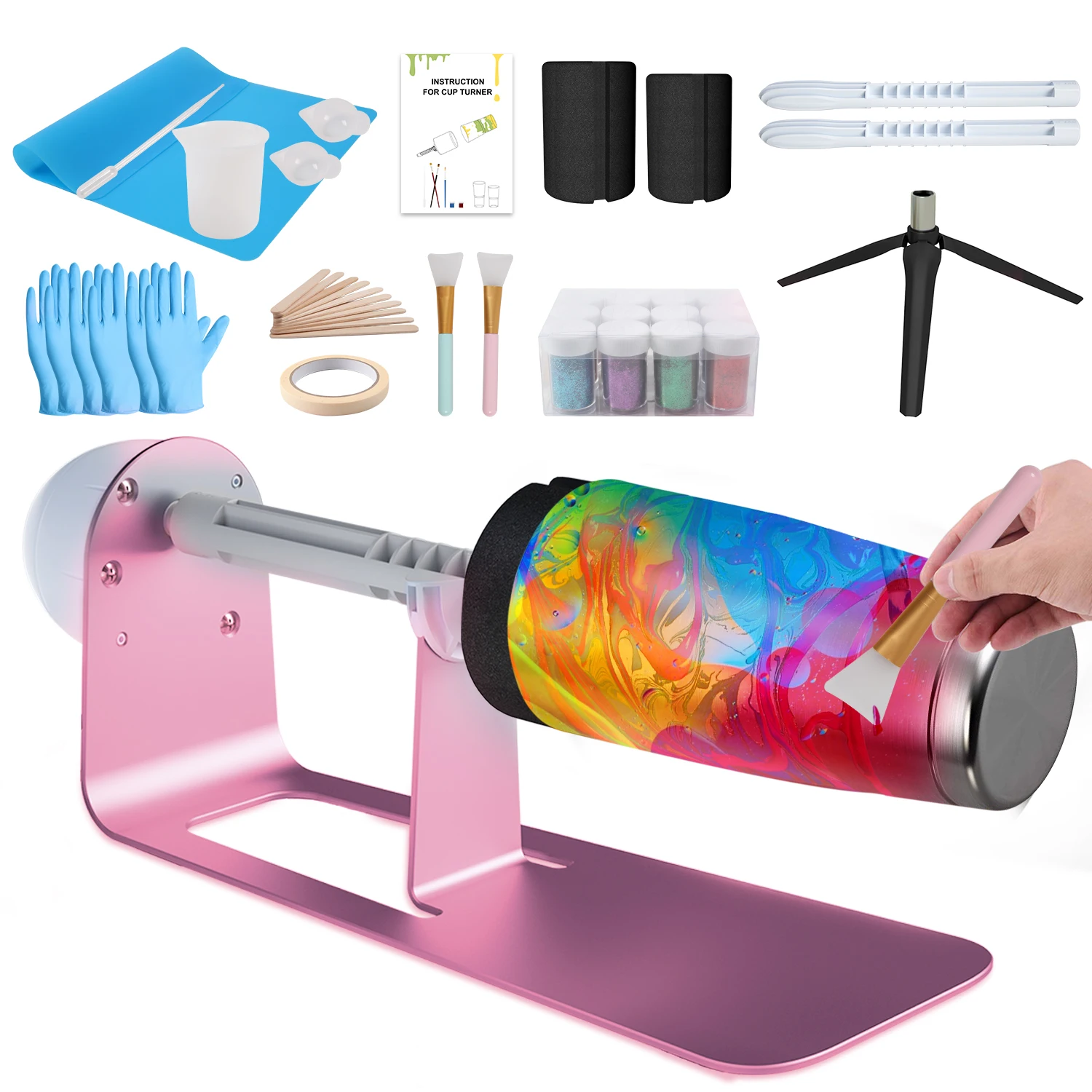 Cup Displays Turner  2 Cup Tumbler Turner Kit Manual Cup Turner With Measurements