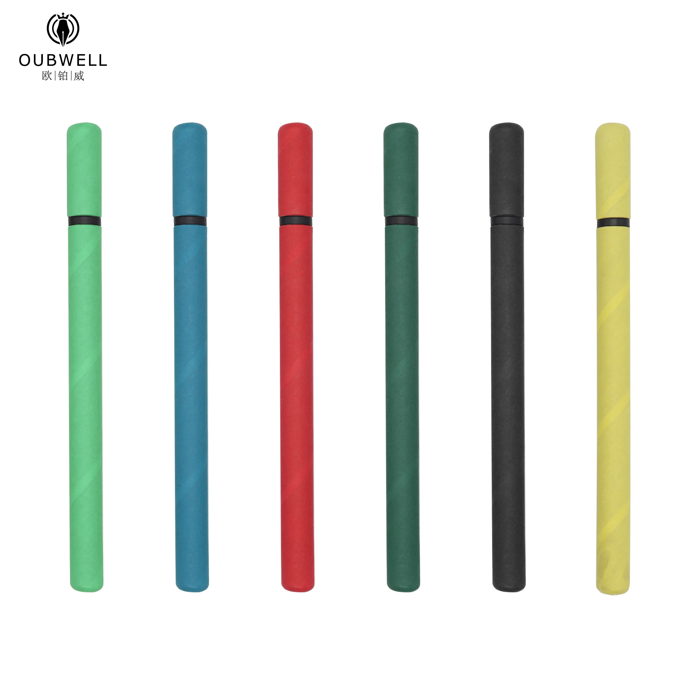 
paper mate pen advertising pen recycled kraft paper ball pen with customized logo 