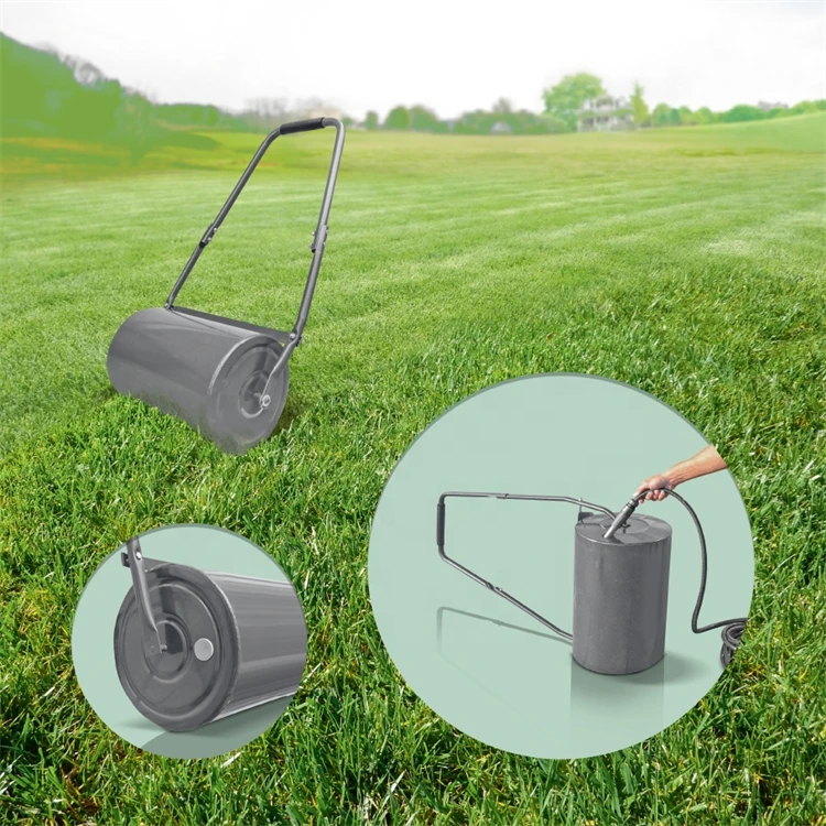 Hand Operated Filled Garden Tractor Mower Lawn Rollers Steel Garden Tools Farm Roller
