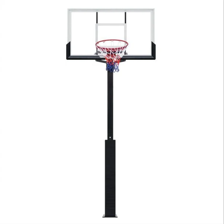 Outdoor Manual Operated Hand Lift Height Adjustable Basketball Goal Hoops In Ground Basketball Backstop