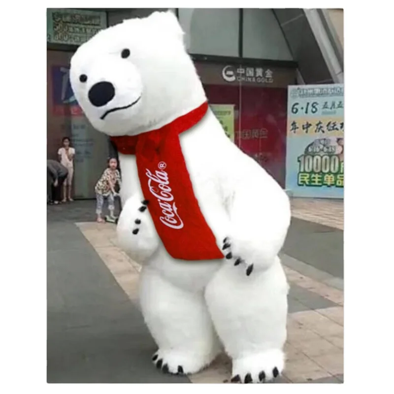 Christmas funny cute cosplay giant inflatable plush mascot panda bear costume adult for sale or wholesale