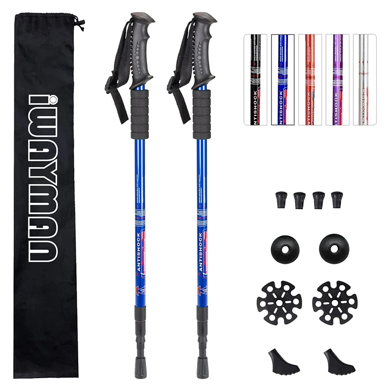 Cheap Outdoor Adjustable Folding Lightweight Trekking Poles Hiking Pole Walking Stick