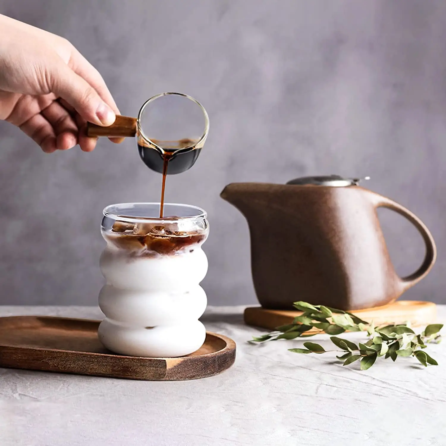 Прозрачные стеклянные кружки, кофейные чашки небольшого размера, Набор кружек из акрила без стеблей, бокал для вина, бокал в рубчик, бокал