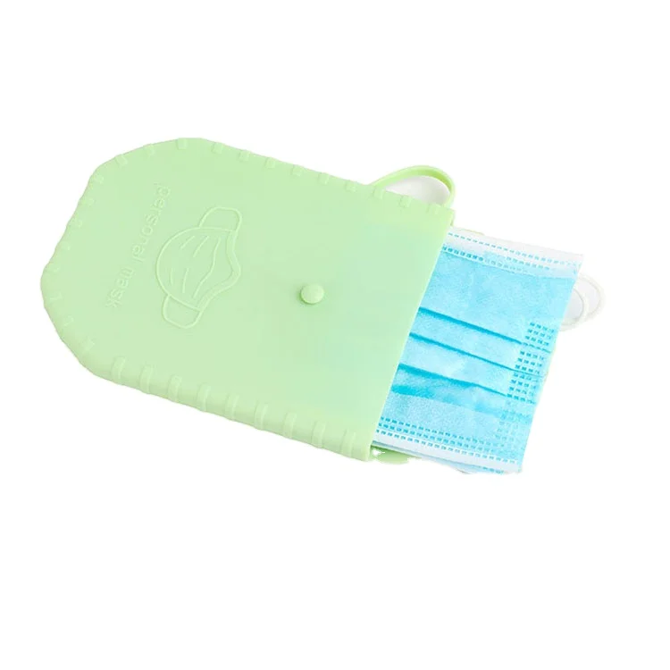 
Amazon hot sell silicone masking case face mouth-muffle facemask case temporary keeper storage case 