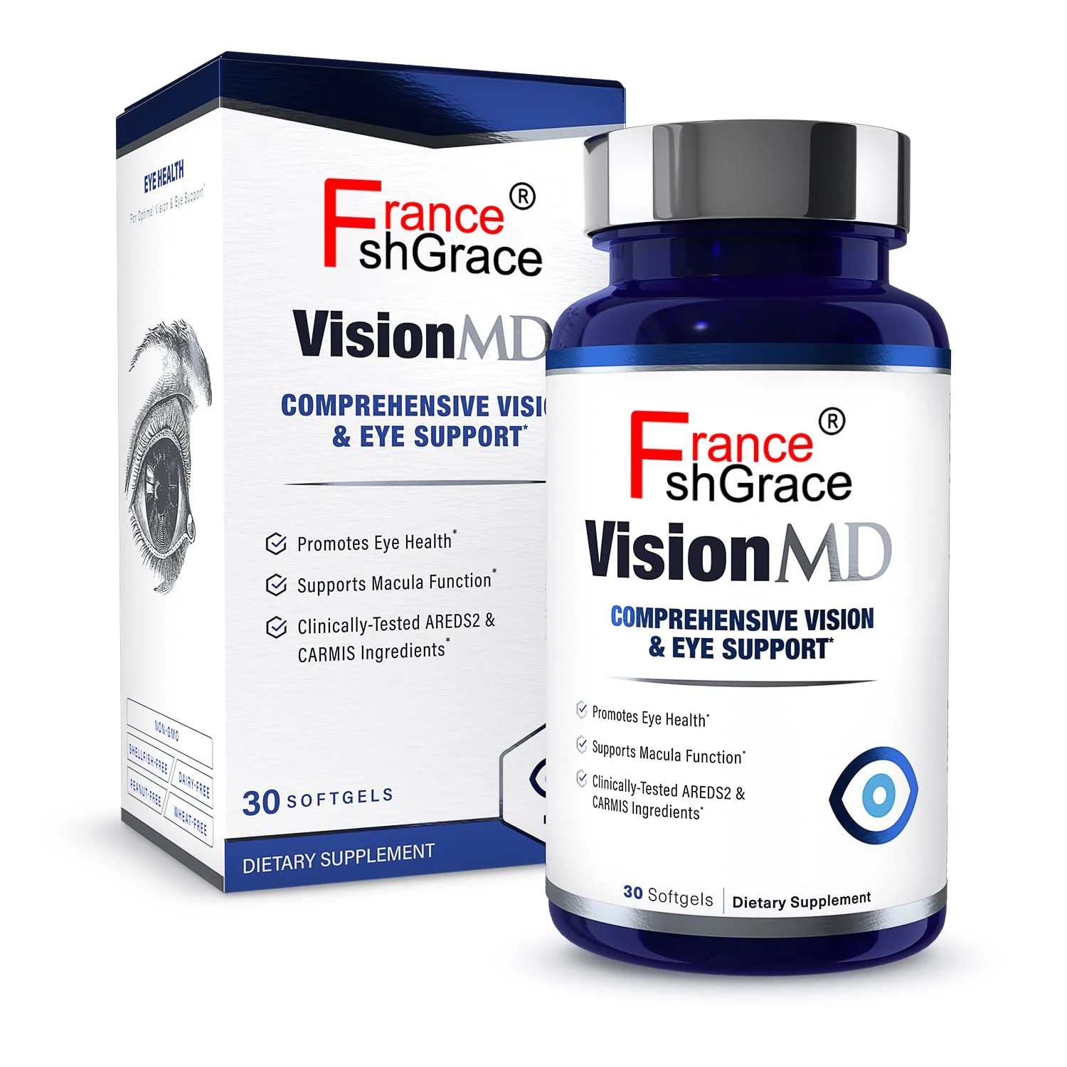 1MD питание VisionMD глазная Витаминная добавка для глаз взрослых поддерживает здоровье зрения повседневное напряжение