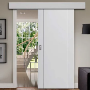 white primer Easy to Install hollow particle board filling core prehung wooden flat door