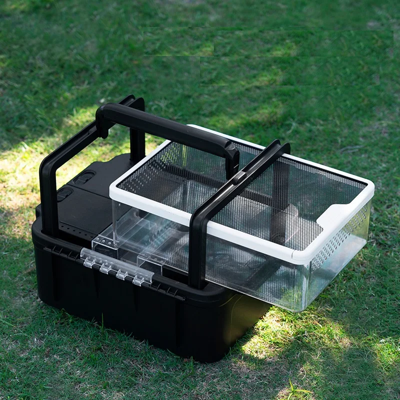 Reptile Feeding Box Snake Plastic Breeding Box for Bearded Gecko Dragon Lizard Spider Frog Scorpion