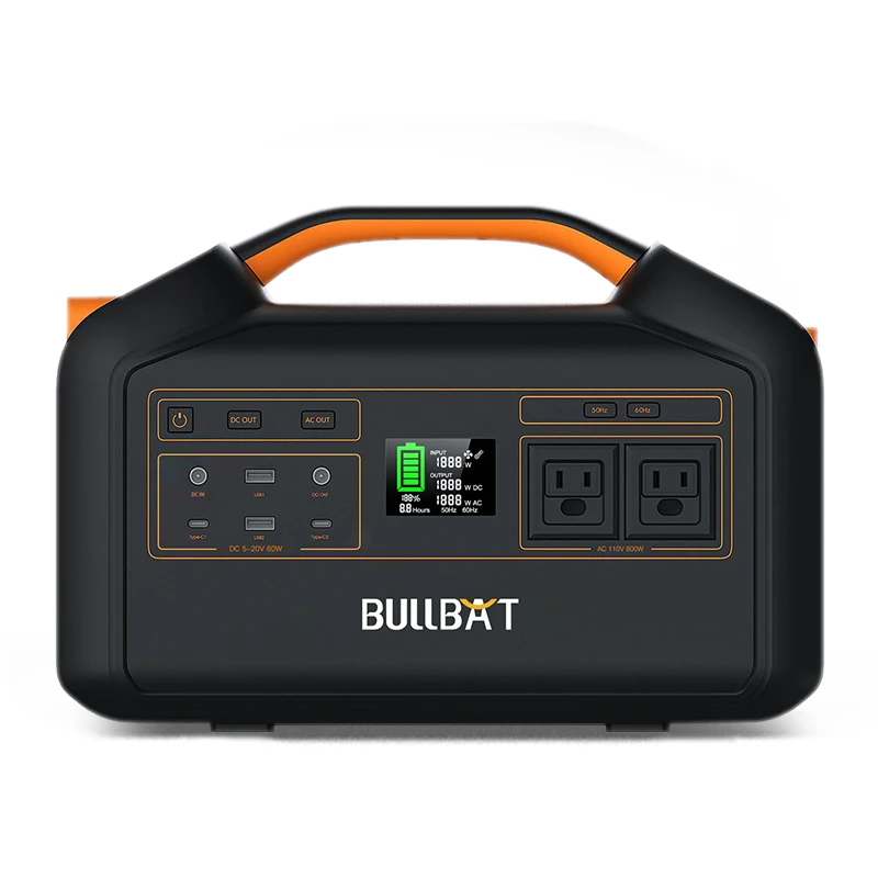 BullBAT Generator power supply outdoor 1000 W 110v 220v portable eco flow power station