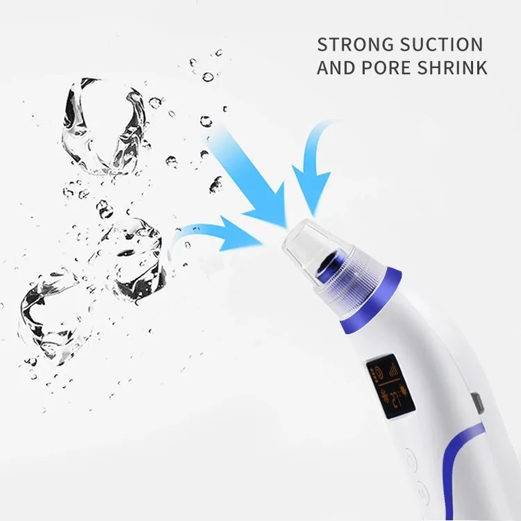 Skin care hot cool mini blackhead remover removal pore vacuum acne facial with vacuum suction