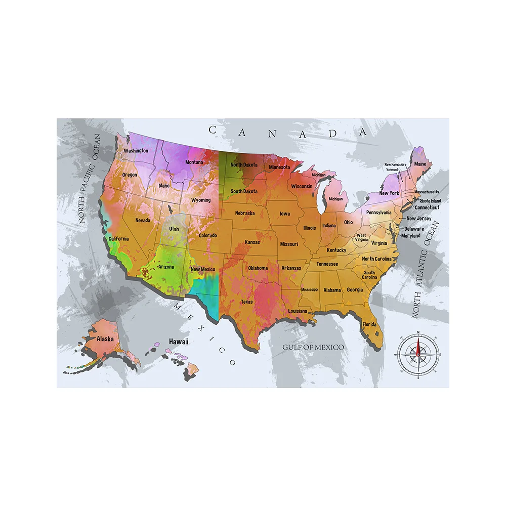 Large Size US Maps International Scratch The World USA Travel Map 82.5x59.4cm Scratch Off World Map