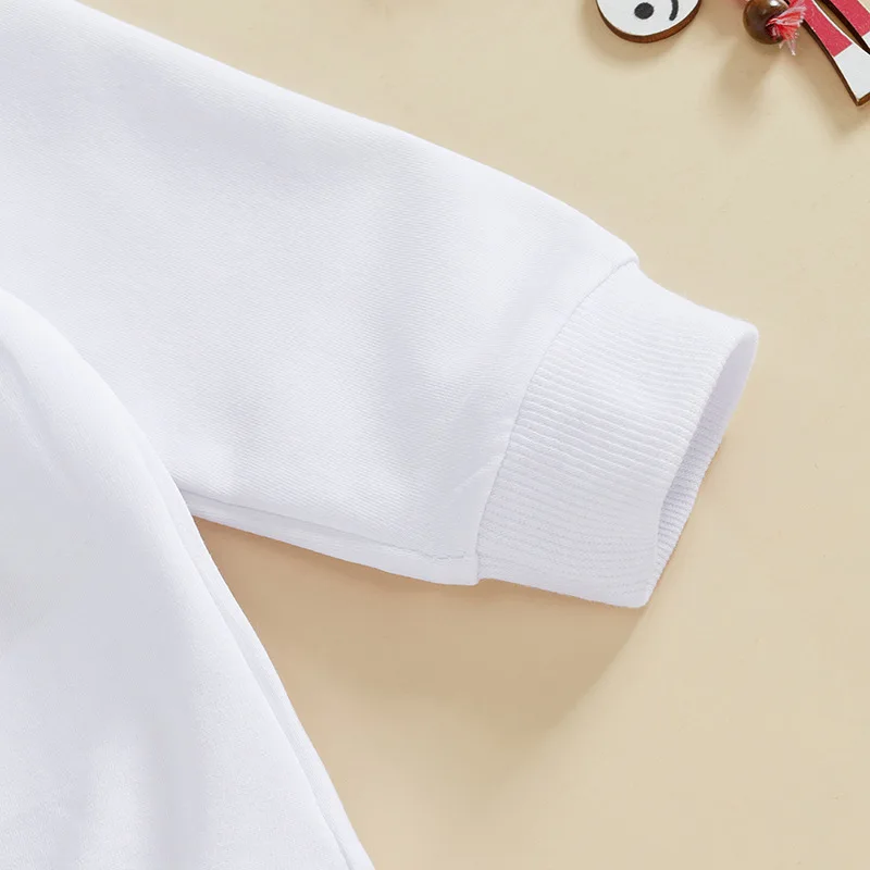 2024 оптовая продажа бутик комплект одежды для девочек толстовка топ и расклешенные штаны с надписью на Рождество одежда