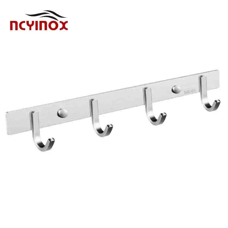 Wall Coat Rack Coat Hooks  Stainless Steel best Adhesive Bathroom Metal coat Wall hook