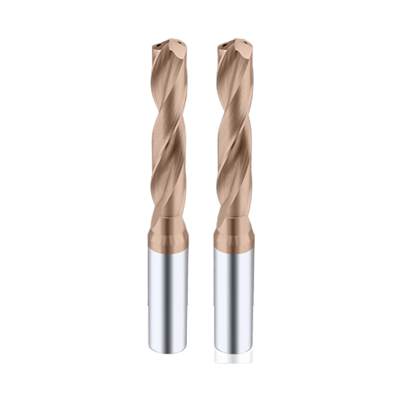 tungsten steel solid carbide center outlet drill bit three times diameter 3/5D fixed shank drill super hard