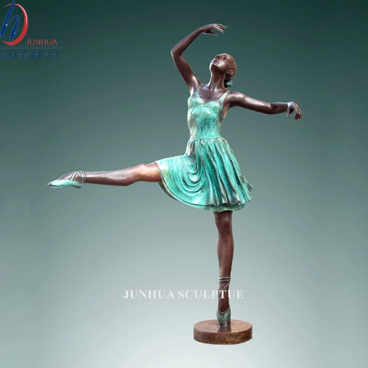 Metal crafts life size beautiful Ballet girl bronze dancing lady statue sculpture for sale