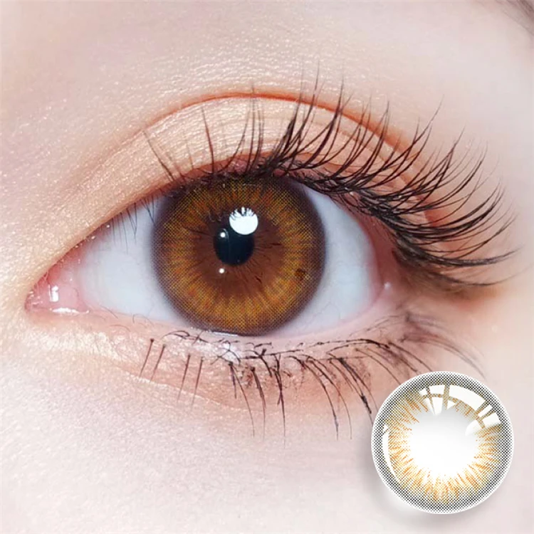 14.00mm Diameter 6month Taurus Brown Color Eye Soft Colored Contacts Lenses