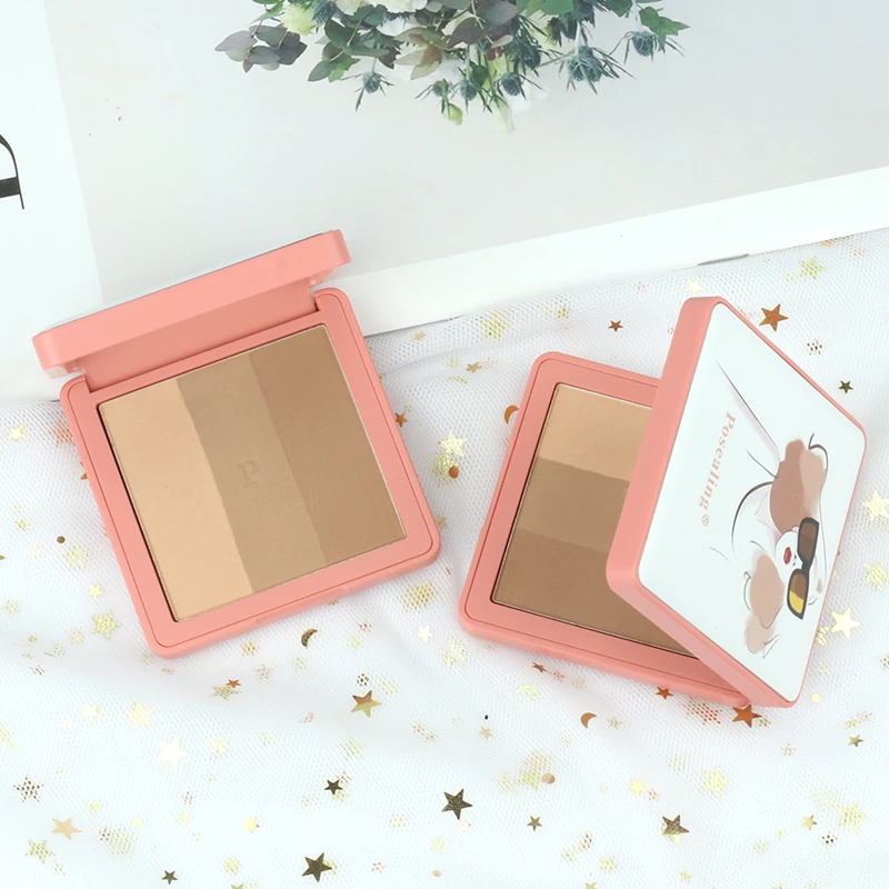 Posealing 3 Colors OEM Low Price Custom Matte Bronzer Concealer Contour Palette Pressed Powder