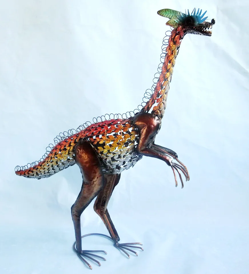 outdoor garden decor metal art craft artificial sculpture Dinosaur Statue