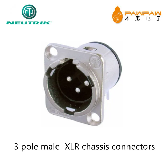 Neutrik 3pin male XLR connector NC3MD-H for neutrik audio microphone D-size connectors