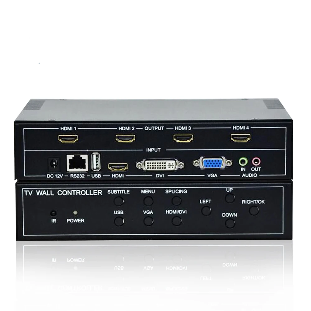 video wall controller 1X2 1x3 1x4 2x2  2x3 3x3 USB VGA HDM I DVI TV video wall controller