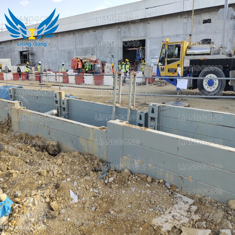Lianggong Manufacture Alloy Trench Shoring System Steel Manhole Box Trench Box for Excavation Construction