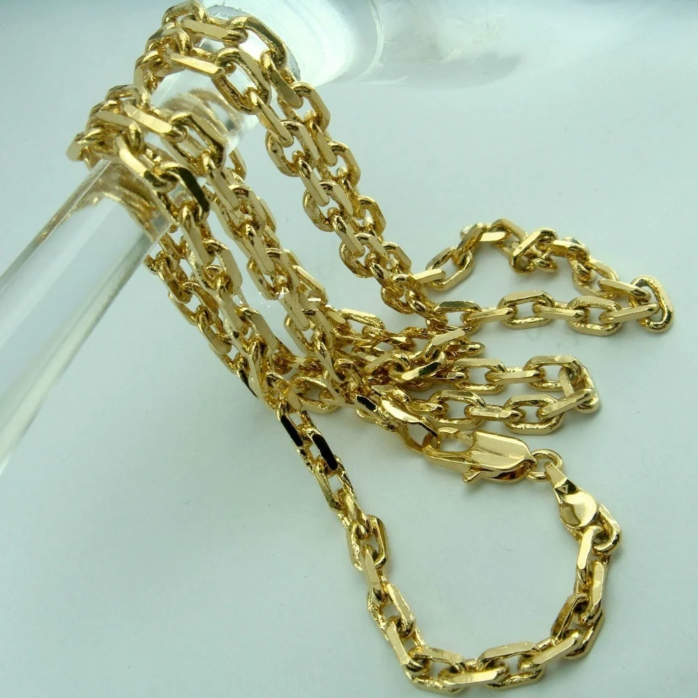 
Ahappy 4.5 mm 18k Gold Plated Jewelry custom necklace jewelry Miami Link Chain 