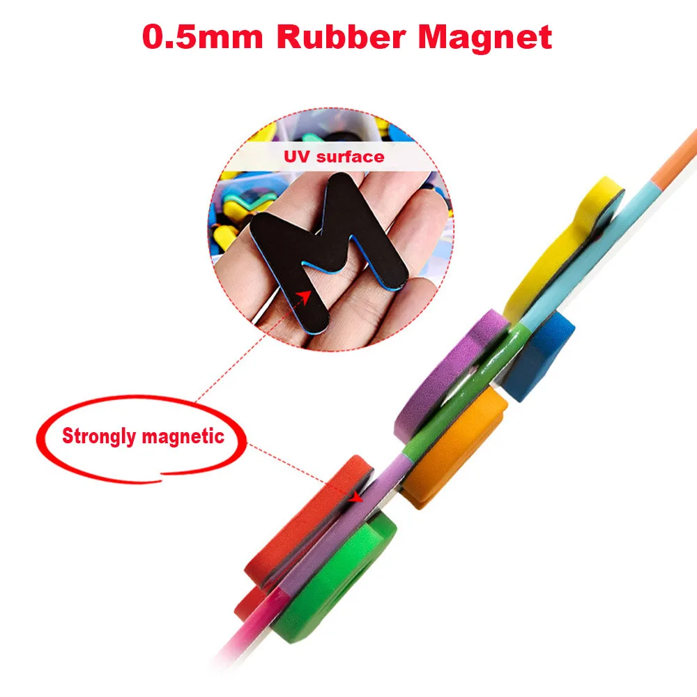 MINED Promotion Colorful EVA Decorative Magnetic Alphabet 3D Foam Magnetic Letters for Education Toys