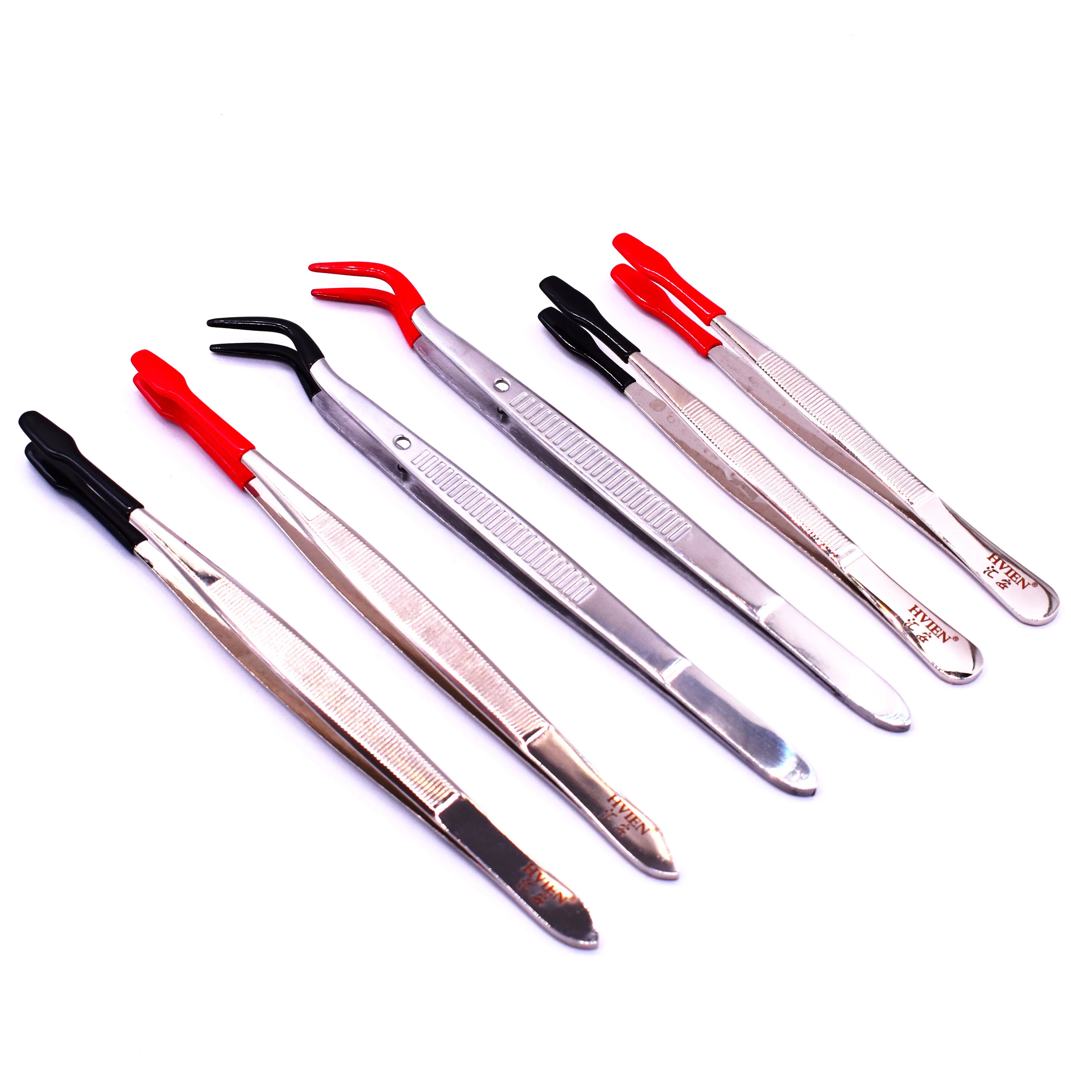 High Quality Professional Stainless Steel Rubber head Jewelry Tweezers  Loose Diamond Pick Up Tool