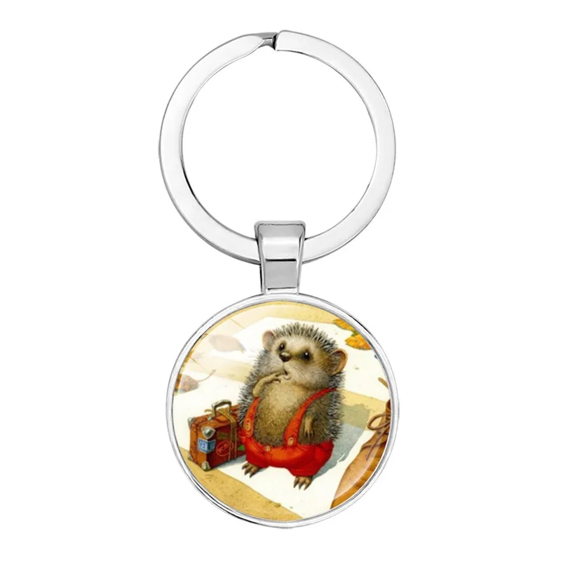 Hot Sale Cartoon Hedgehog in the Fog Zinc Alloy Keychain Simple Keychain Pendant