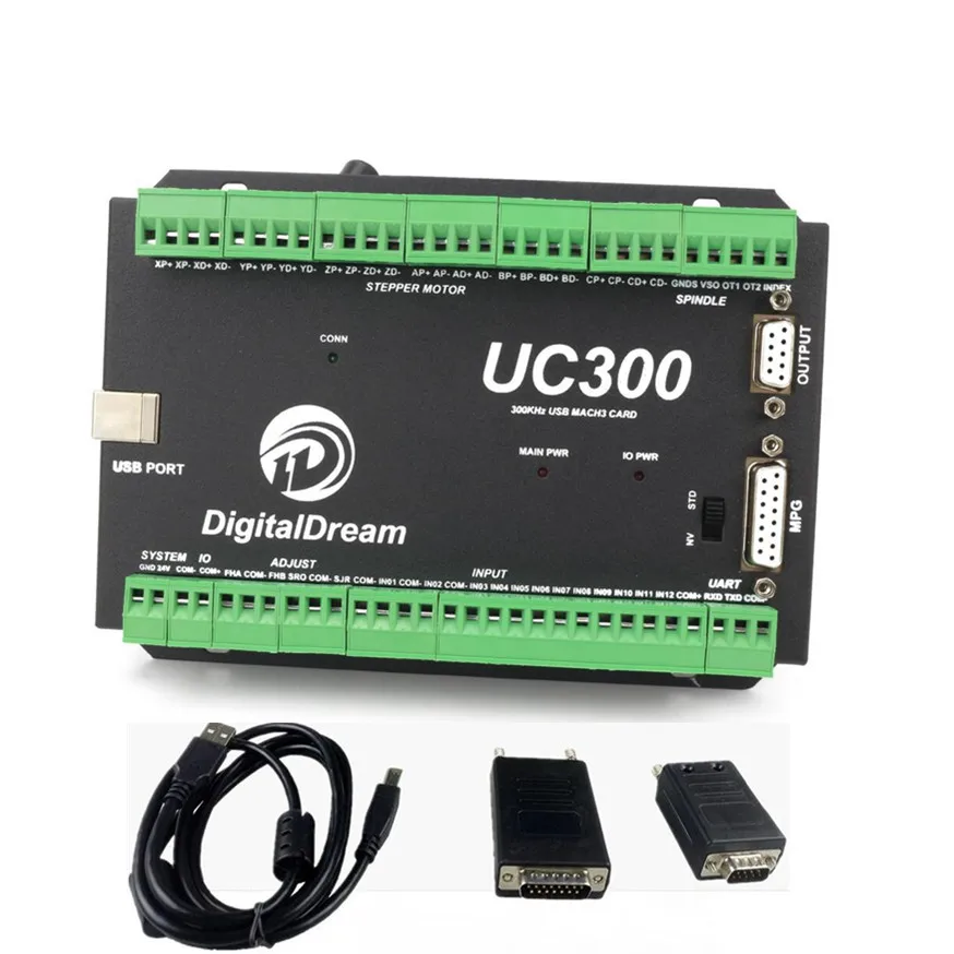 
USB Mach3 CNC Controller UC300 NVUM upgrade 4 Axis motion Control Card for Router milling machine / Stepper Motor 