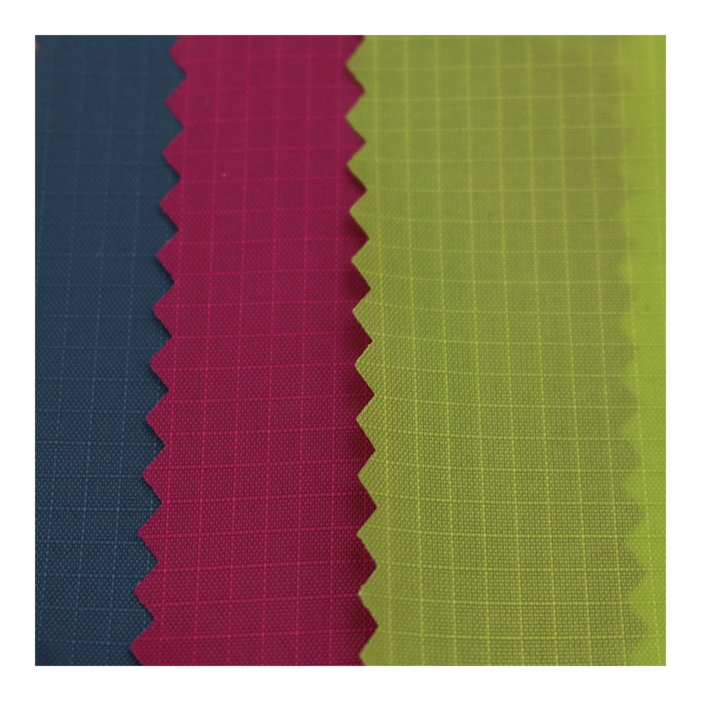 water repellent waterproof 70d 210t  ripstop nylon taffeta fabric with  pu coated