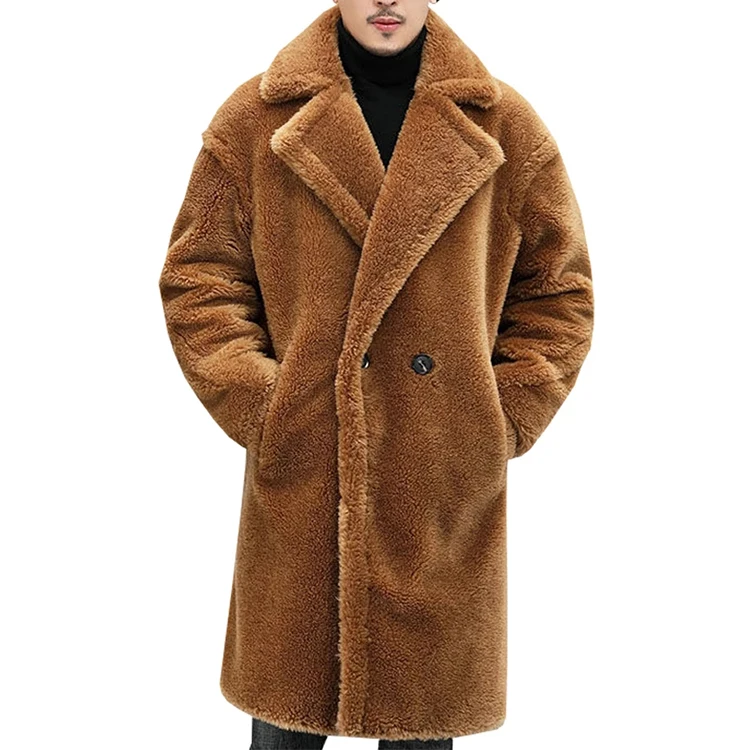 Winter Male Jacket Warm Cashmere Casual Wool Mens high quality Plus Size Coat Fleece Jacket
