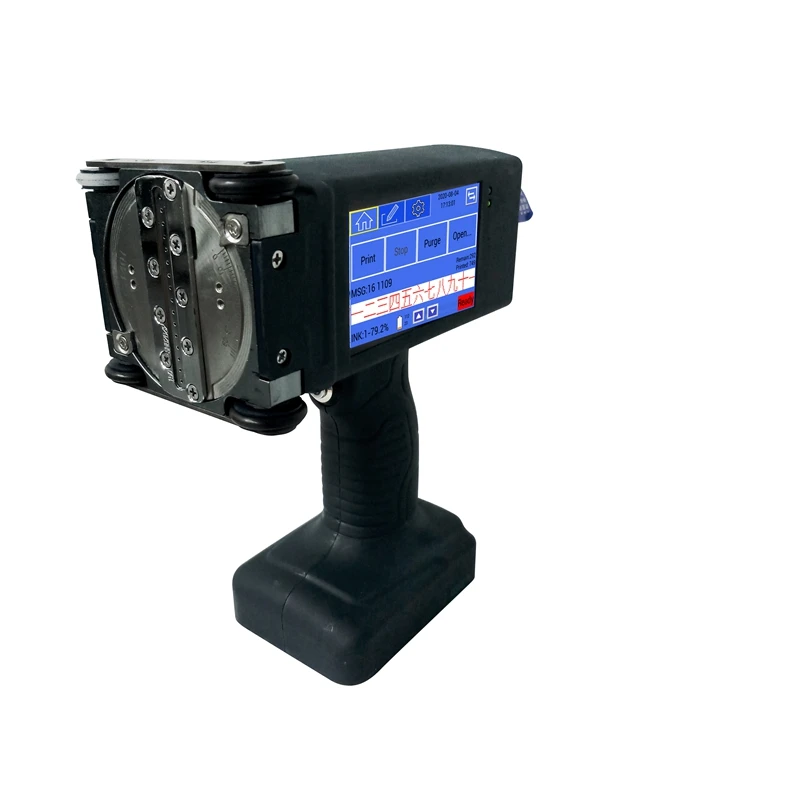 Cement jet printing handheld large character inkjet printer