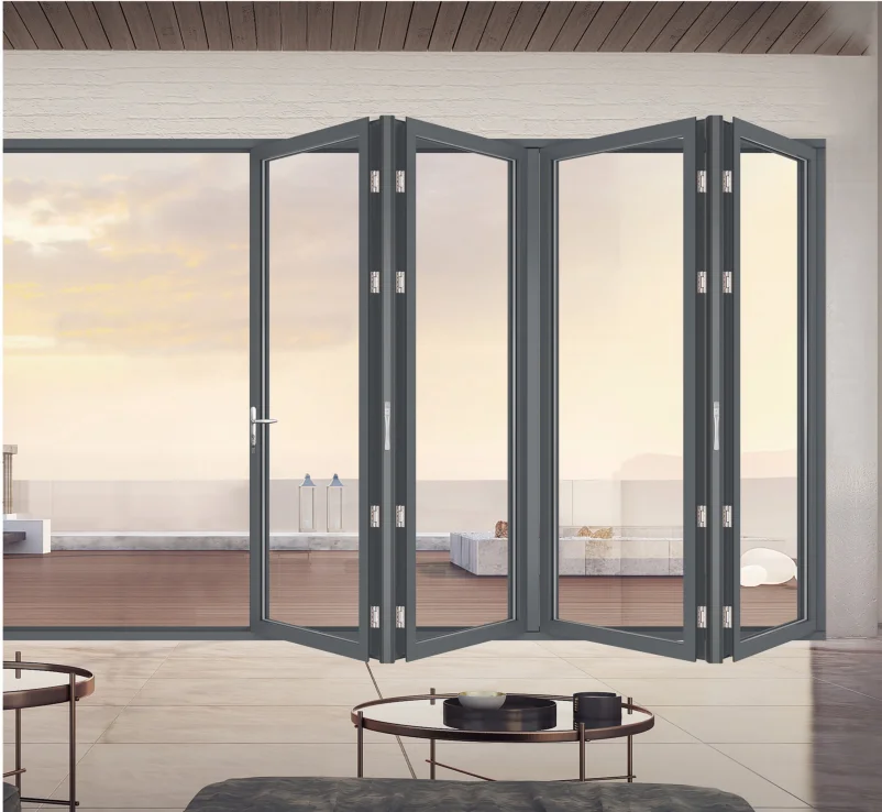 6 panels bifold and folding sliding interior and exterior doors