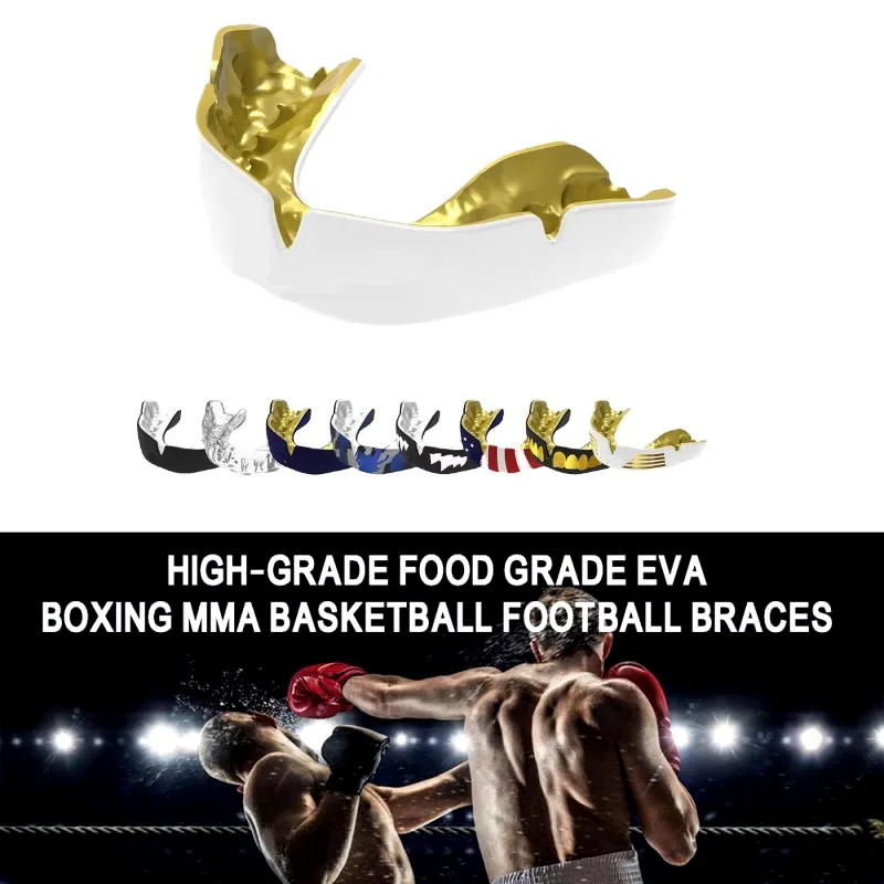 Custom Sports Teeth Protector Mouth Guard for Boxing MMA Martial Arts Football Fitness Lacrosse-Handguard Protection Feature