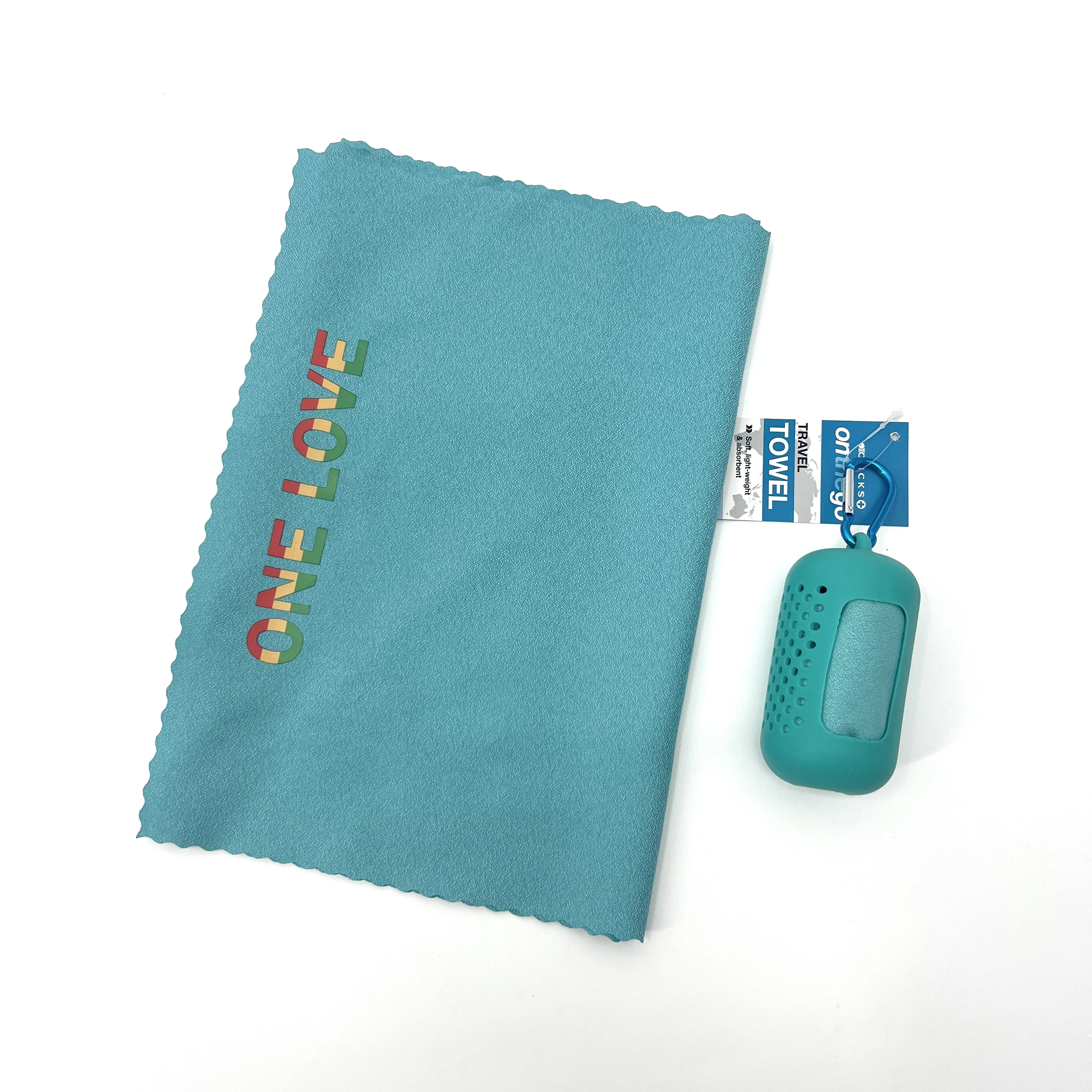 Quick dry travel sport gym magic instant ice microfiber cooling towel with silicone case mini cooling towel