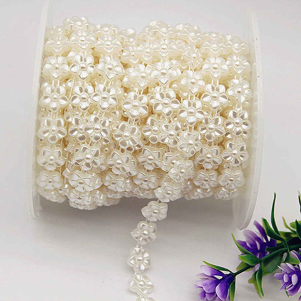 Daisy Sunflower  imitation pearl string beads DIY wedding  Decoration Bead necklace cell phone Decor