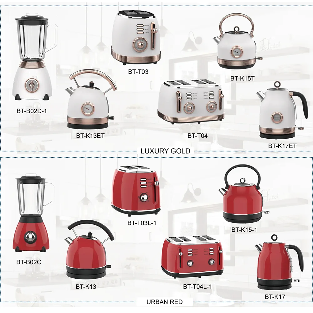 Factory Direct Selling  Kettle Set Vertical Bread 2 Slice Bread Toaster With Pot Toaster