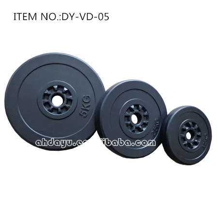 Black Plastic Round Cement Weight Plate/for Dumbbell & barbell