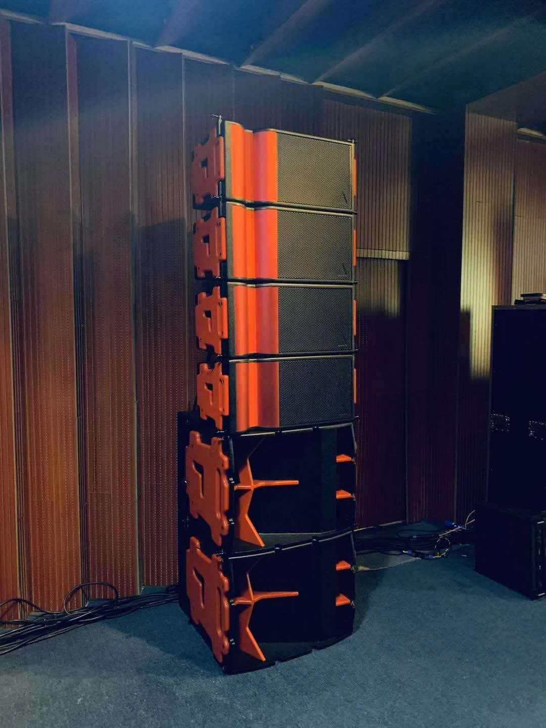 Long stroke plane wave output type Outdoor performance passive line array speaker 8+4