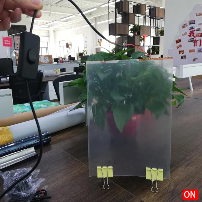 Smart Film Glued To Window Tempered Glass Smart Glass Switch Glass