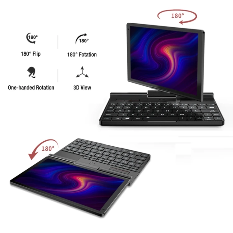 2023 New Fashion Business EU Plug GPD Pocket 3 Mini Laptop 8.0 inch 8GB 512GB Windows 11 Intel Pentium Silver N6000 Quad Core