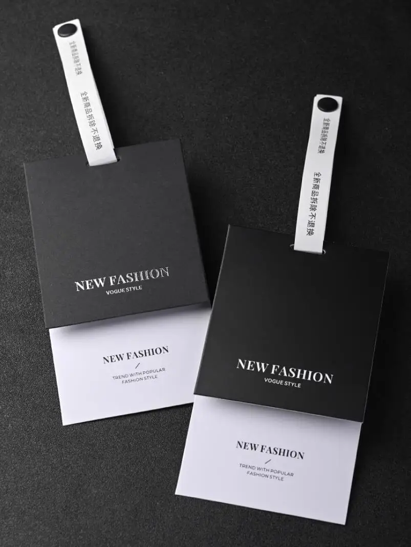 Clothing hangtag custom logo hangtags with string