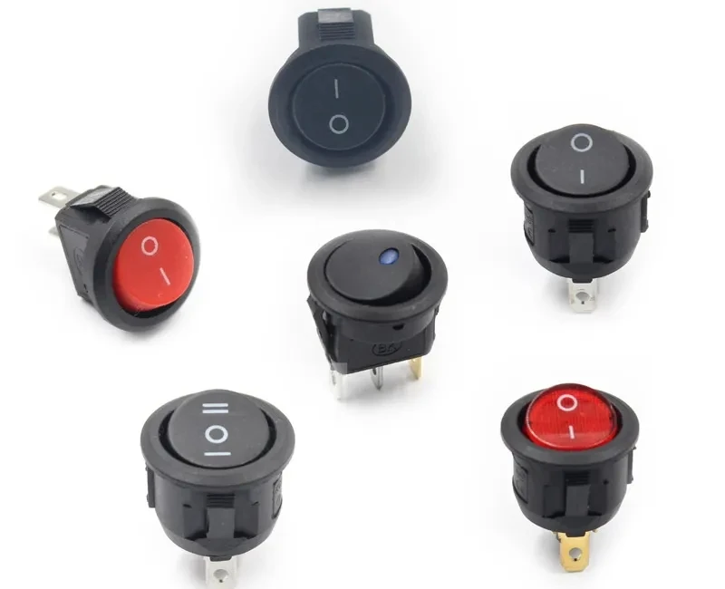 Professional Manufacturing 250volt 125volt Ac Round Square 20A 12v Rocker Switch