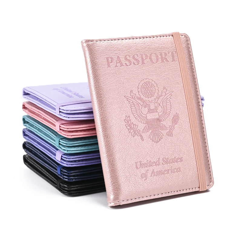 Drops-hipping Family Passport Holder Wallet United States of America Card Holders Id Card Travel Document Passport Wallet Bag