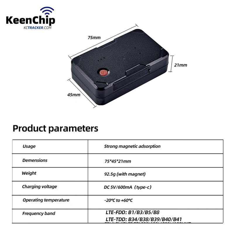 Keenchip 3000 мАч 4G новейший Сильный магнитный низкий минимальный заказ без проводов управление активами анти-потеря GPS-трекер