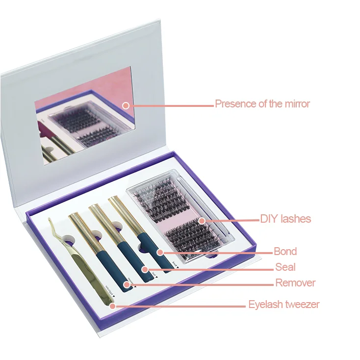 DIY Clusters Eyelash Extension Dovetail Segmented Lashes Volume Natural Segmented Eyelashes Bundles