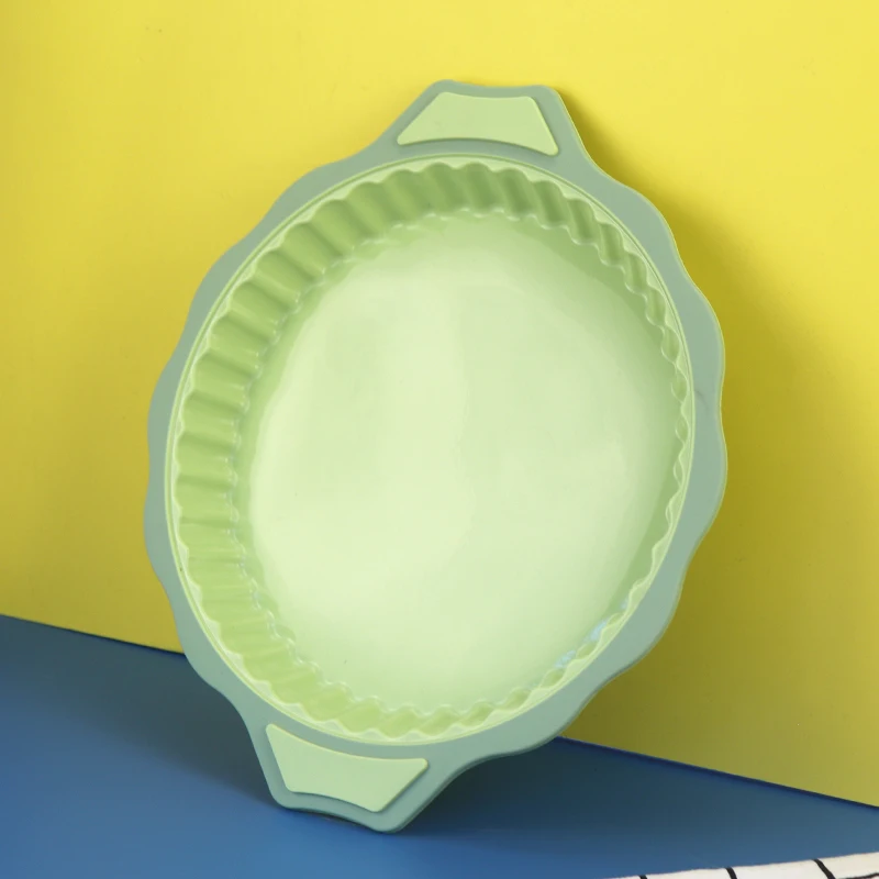 Heat resistant baking tray round shaped non-stick silicone cake pie molds BPA free cake baking mold