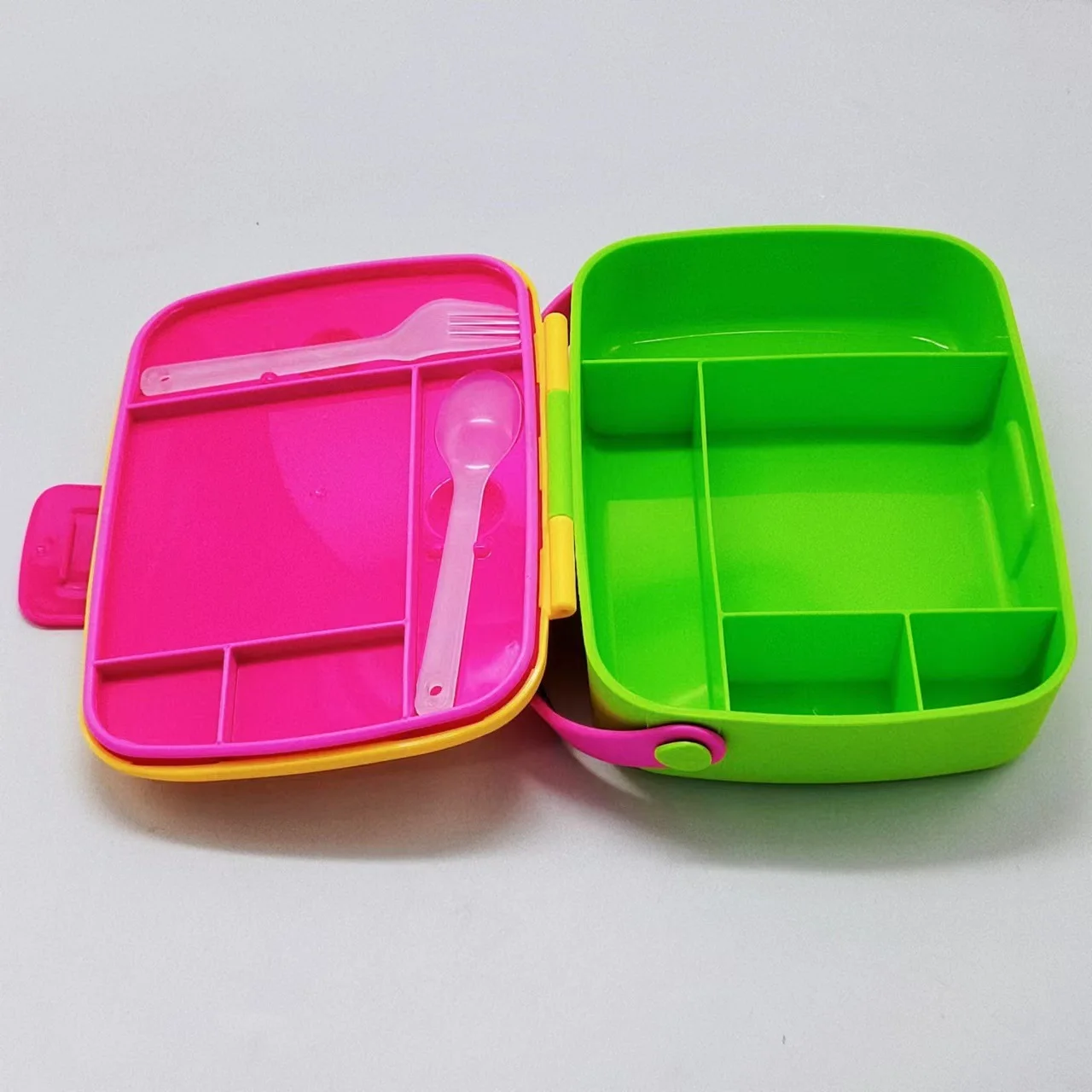 5-compartment plastic lunch box portable lunch box loncheras escolares kids sealed fresh-keeping box