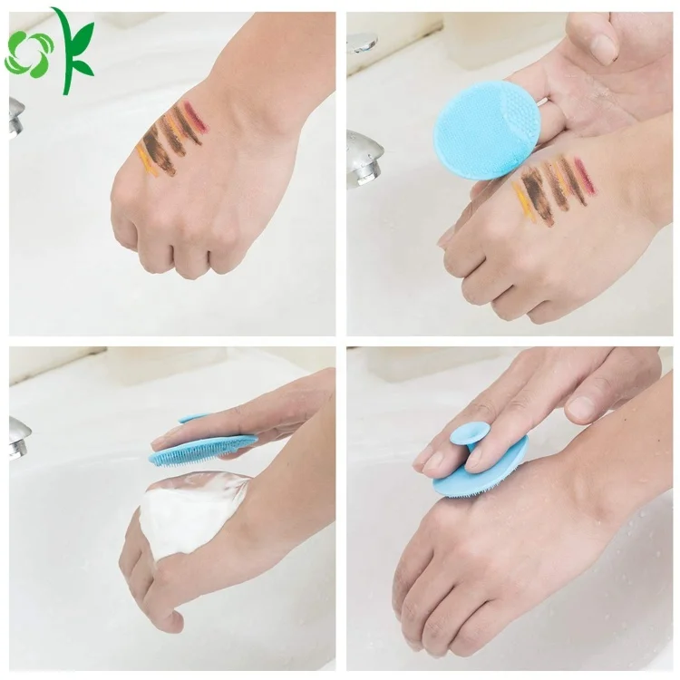  OKSILICONE Мягкая силиконовая Очищающая щетка для лица губка мытья удаление черных точек отшелушивающий скраб
